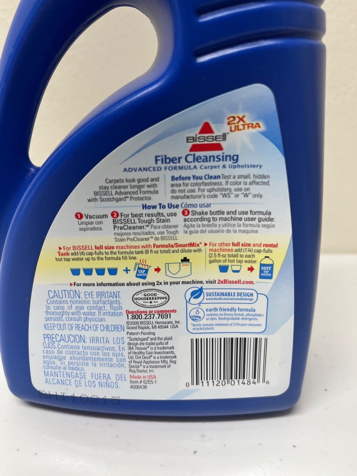 Bissell Fiber Cleansing Formula Carpets Upholstery 2X Concentrated Upright NEW