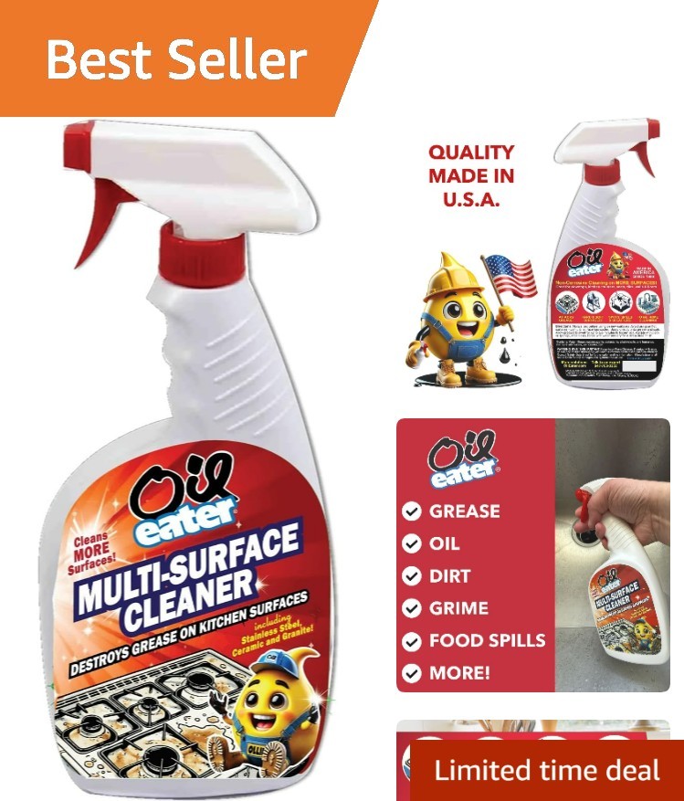 Biodegradable Multi-Surface Cleaner Spray – 32oz, Non-Toxic & Residue-Free