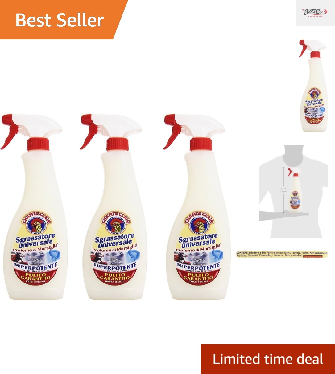 Chante Clair Sgrassatore – Powerful 750ml Cleaner with Pleasant Marsiglia Aroma