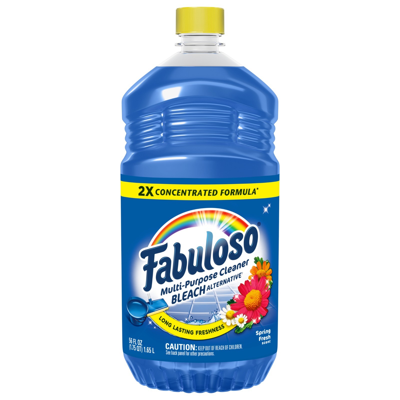 Fabuloso 2X Multi-Purpose Cleaner Bleach Alternative, Spring Fresh Scent, 56 oz