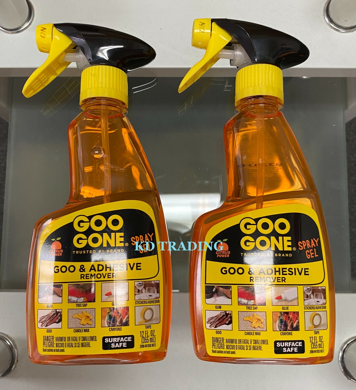 (2-Pac) GOO GONE Original ADHESIVE REMOVER Glue Gum Fresh Citrus & Surface Safe