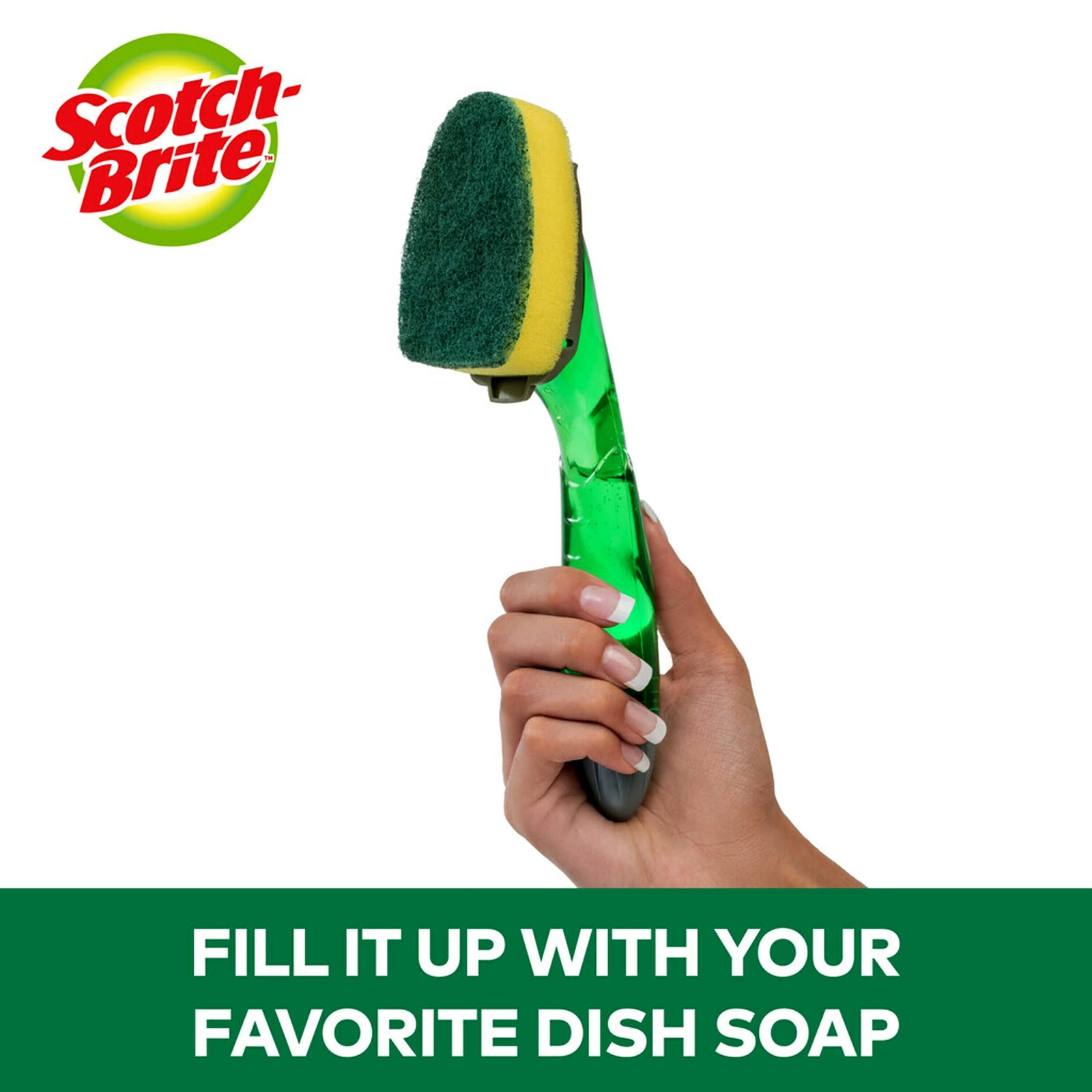 Scotch-Brite Heavy Duty Dishwand Scrubber Refill For Kitchen 2 pk
