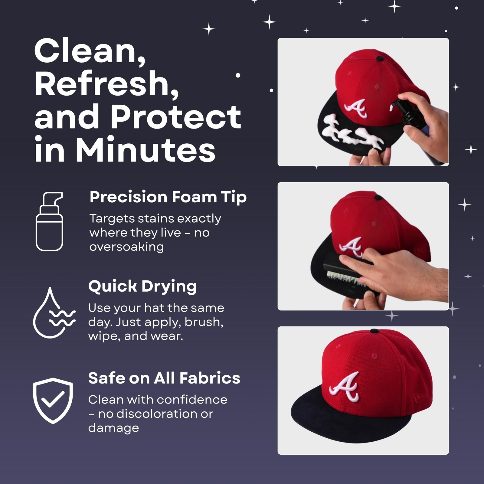 Hat Cleaning Kit – Foam and Brush for Effective Headwear Care