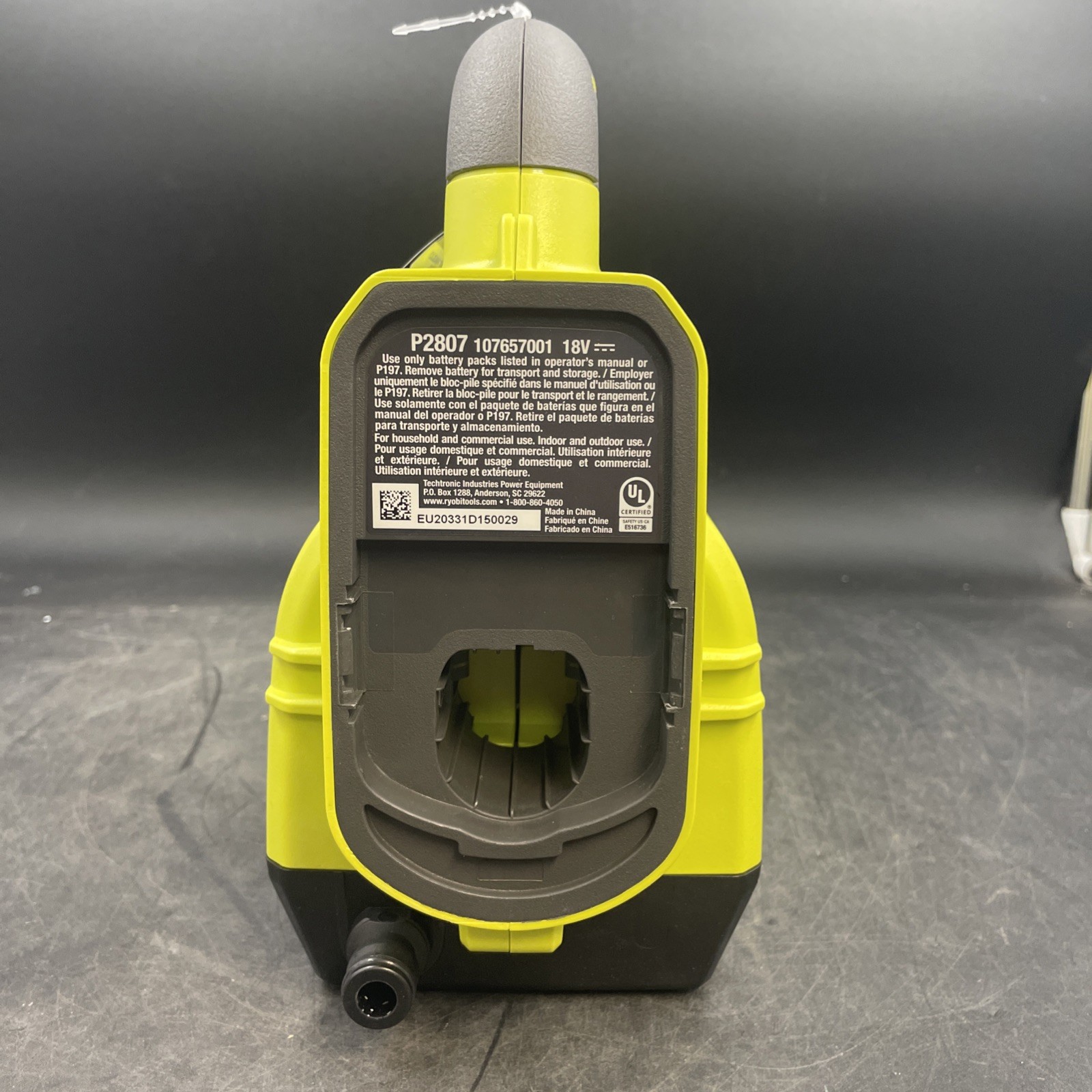 RYOBI P2870 1 Gal. 18v Electrostatic Sprayer Kit (OPEN BOX)