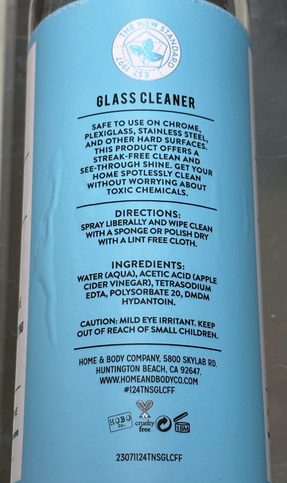 2-Pk THE NEW STANDARD ~ UNSCENTED Safe Streak Free Lasting Shine GLASS CLEANER