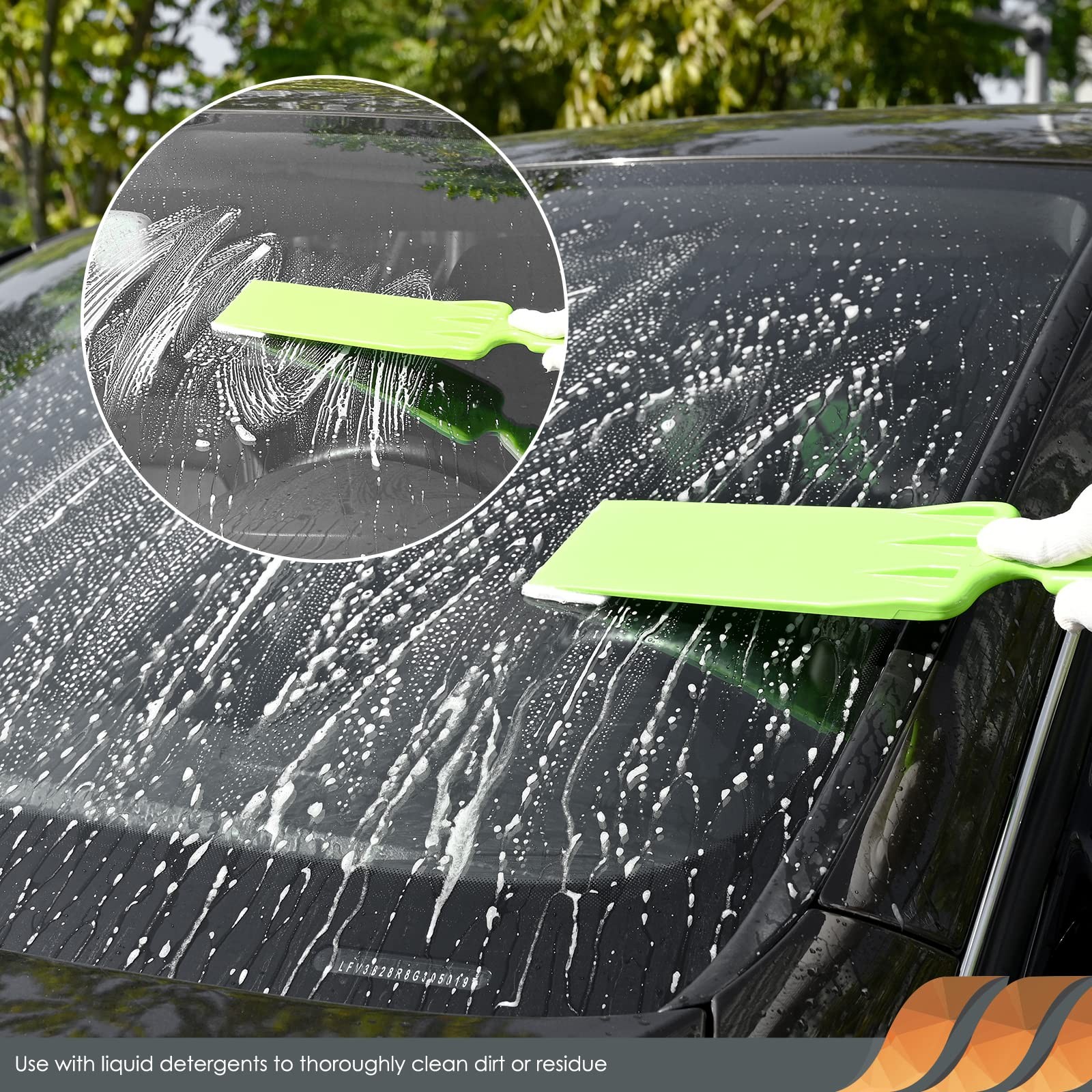 Window Tint Bulldozer Squeegee Scrubber Paddle Squeegee, Long Handle Flat Gla…