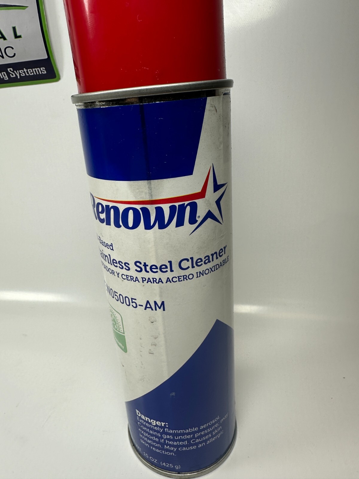 Renown Oil Based Stainless Steel Cleaner RENO5005-AM Net Wt. 15oz (425g)