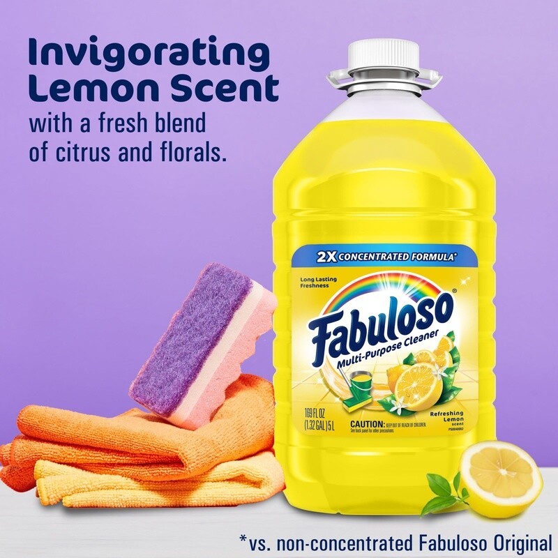 Multi-Purpose Cleaner 2X Concentrated Lemon Scent Grease Remover 169oz 3 Pack US