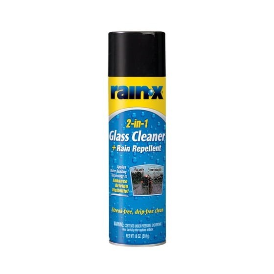 (2 pack) RainX 2 in 1 Glass Cleaner and Rain Repellent, 18 Ounce Aerosol