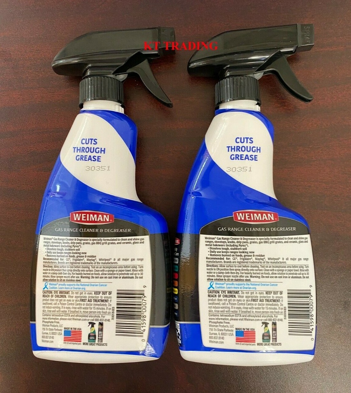 (2-Pack) Weiman BBQ Gas Range HEAVY DUTY Ceramic CLEANER & DEGREASER 12oz Spray