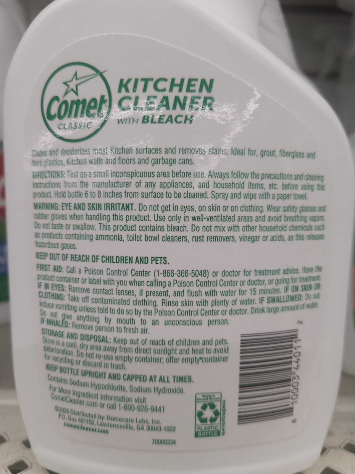 Pack Of 6 Comet Classic Kitchen Cleaner With Bleach 24 oz Each