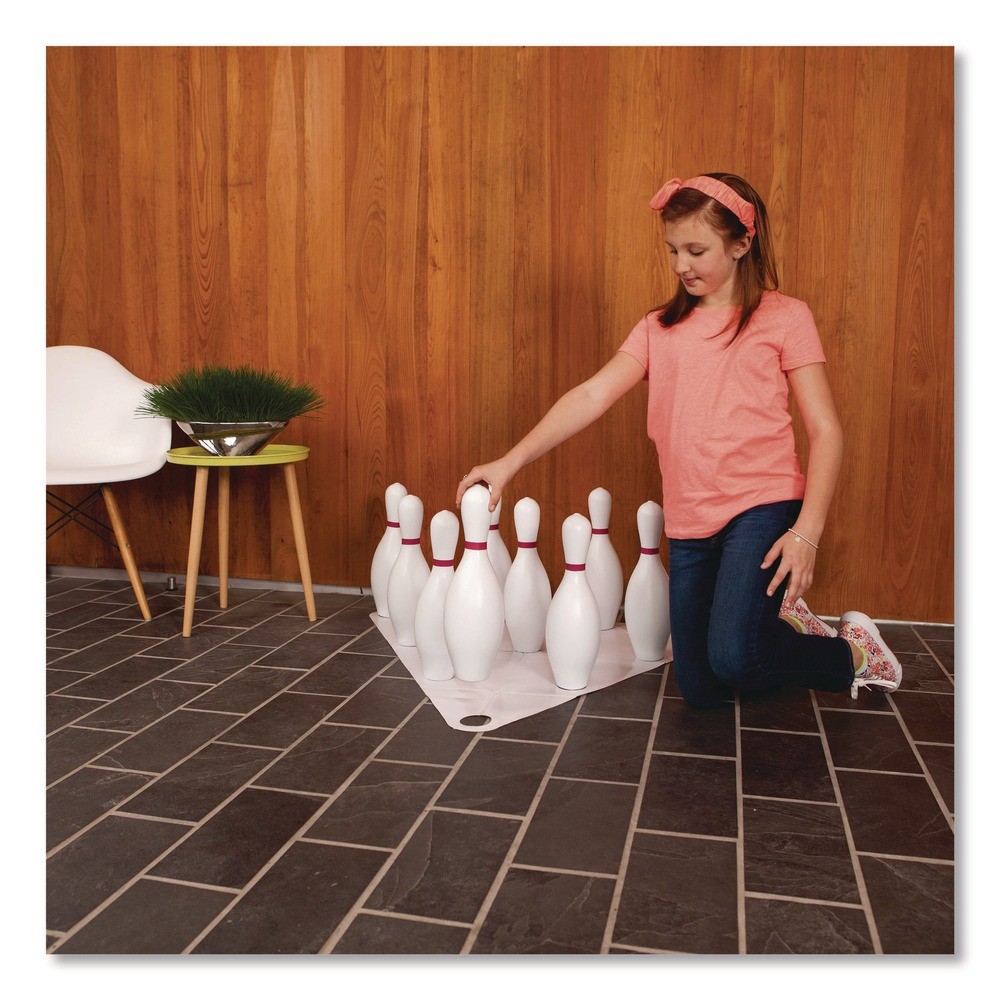 Champion Sports BP10 Plastic Bowling Pin Set – White (10/Set) New