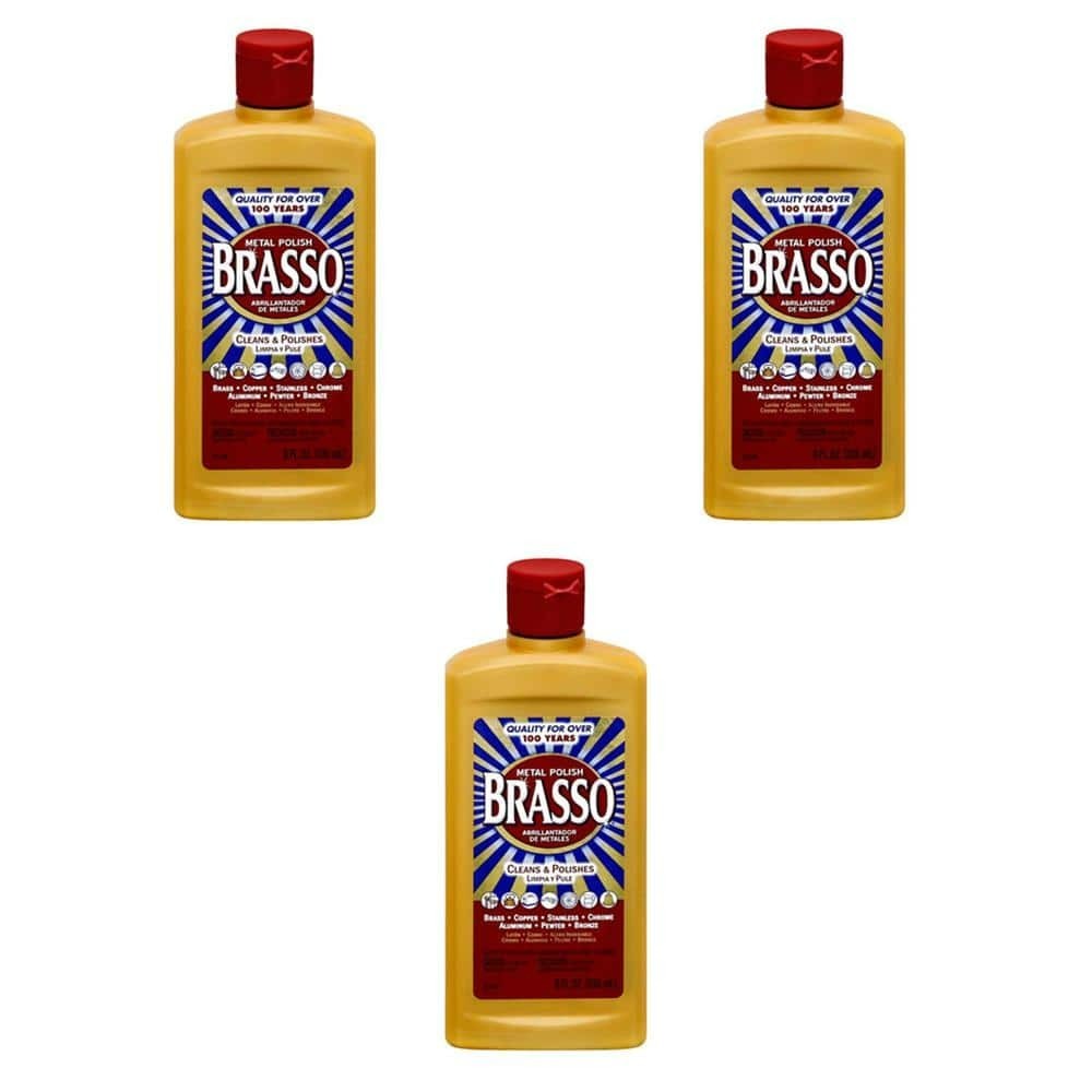 8 oz Metal Polish 3-Pack for Aluminum Chrome Stainless Steel Rust Remover Shine
