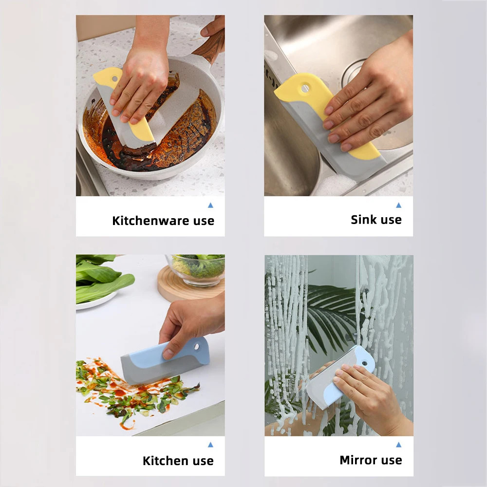 Soft Silicone Glass Wiper Scraper Bathroom Glass Cleaning Tools for Kitchen Car