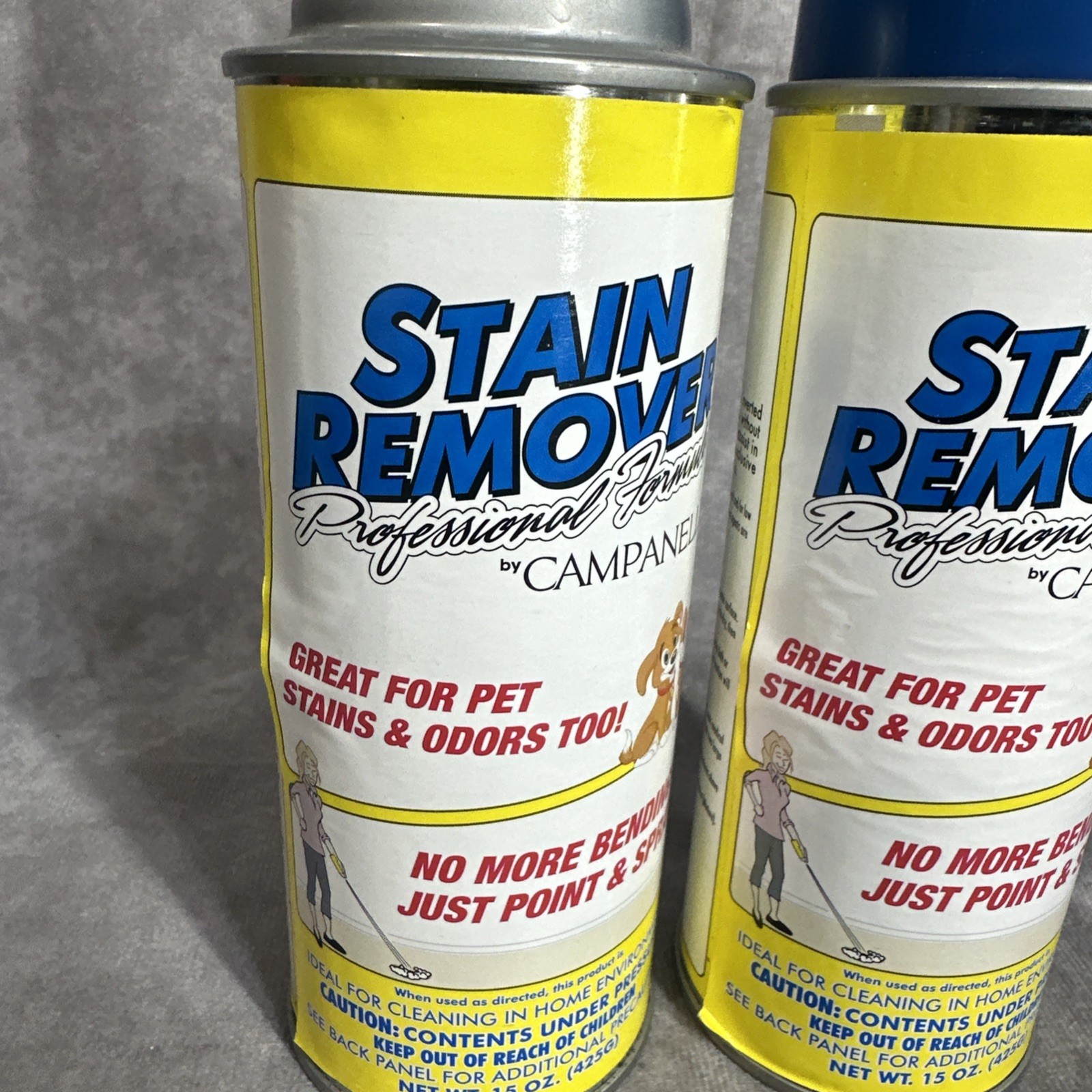 2 Ct Campanelli Professional Formula Stain Remover Point & Spray 15 oz Pet Odors