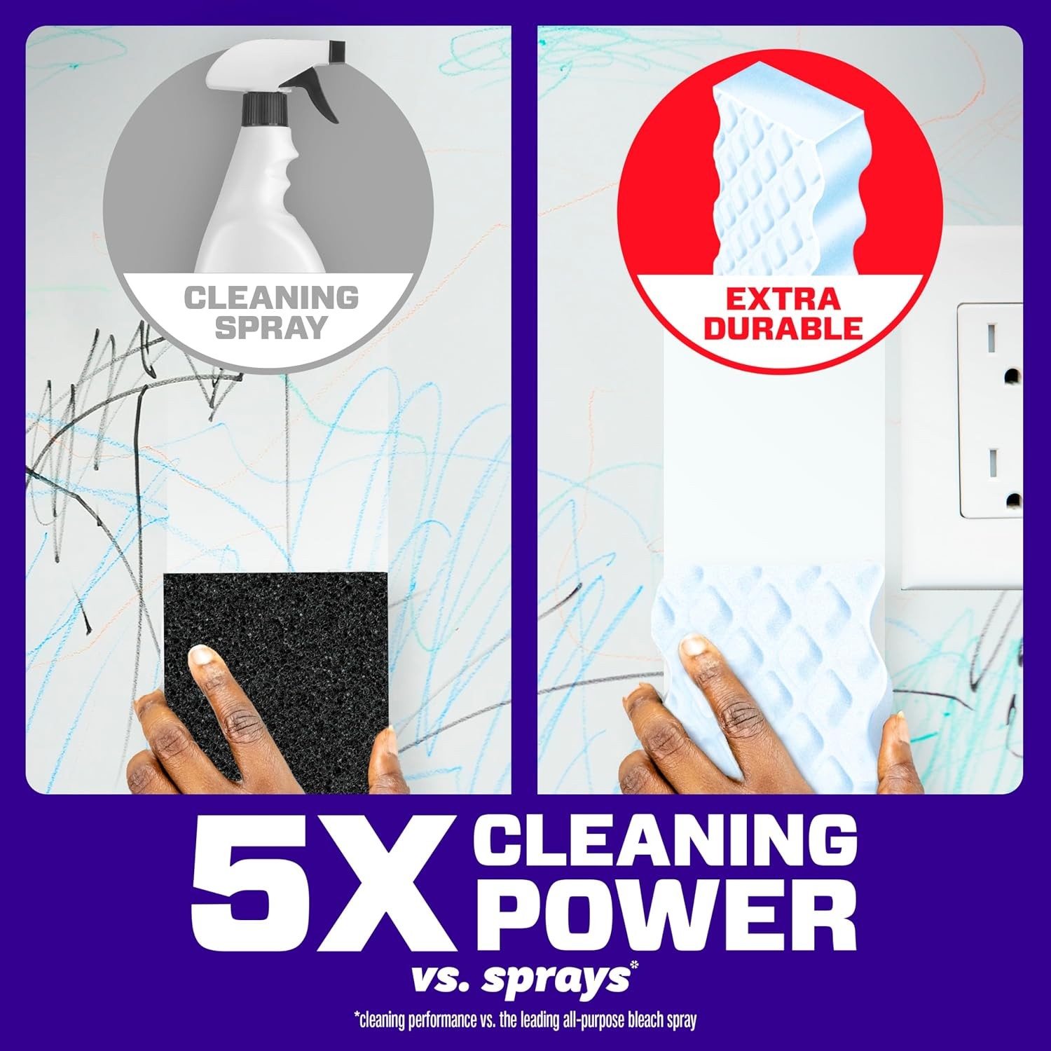 Magic Eraser Sponge, All Purpose Cleaner, Cleaning Scrubber, Wall, Sneaker,