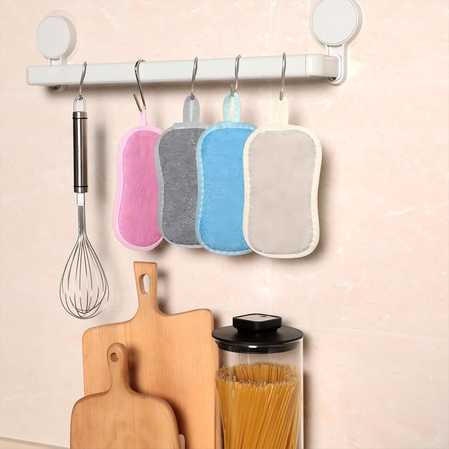10 Pieces Multipose Kitchen Scrub Spons, Non-Scratch Microfiber