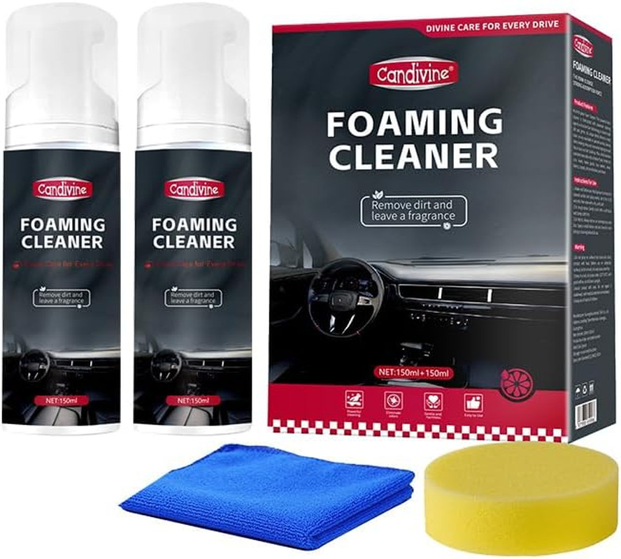 2Pcs Multi-Purpose Foam Cleaner for Car Interior Upholstery Cleaner Foam for Sea