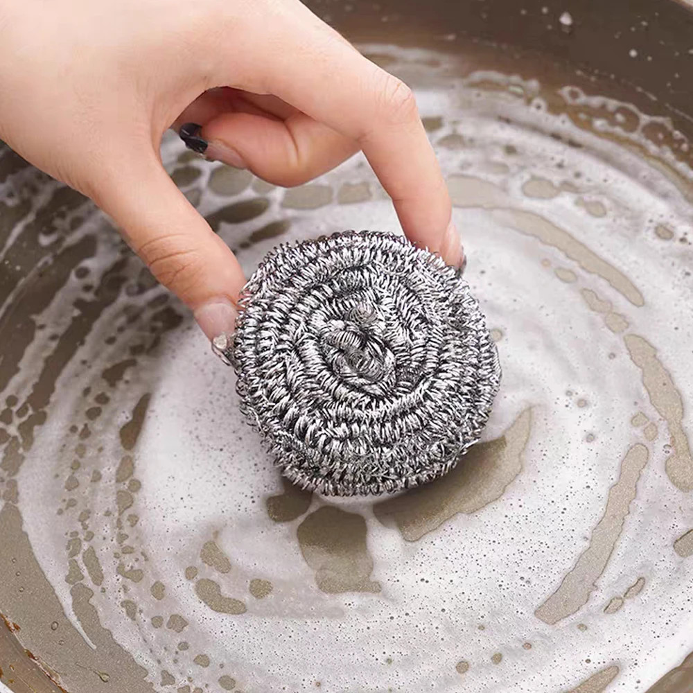 Steel Wire Cleaning Ball Brushes Household Cleaning Products Dishwashing Sponges