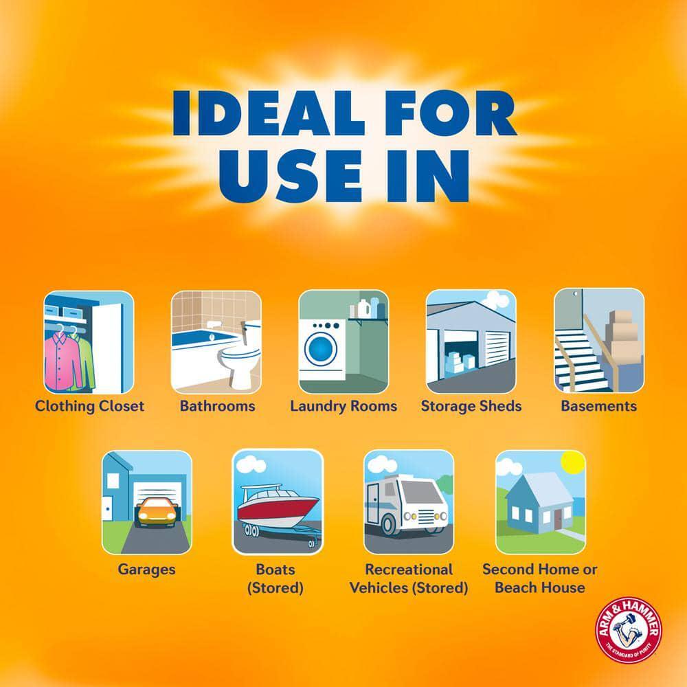 (3-Pack) 16 Oz. Moisture Absorber Odor Eliminator Hanging Bags Arm And Hammer
