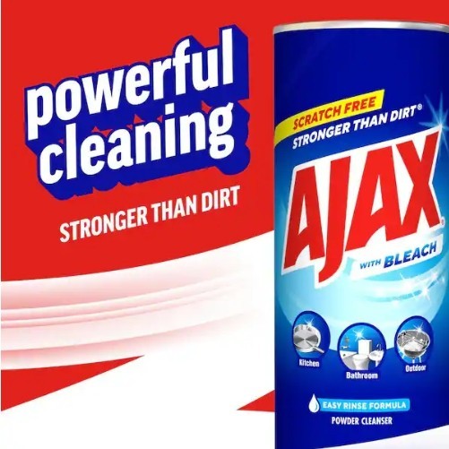 Ajax Powder Cleanser with Bleach, Scratch-Free Formula, 21 oz Bottle