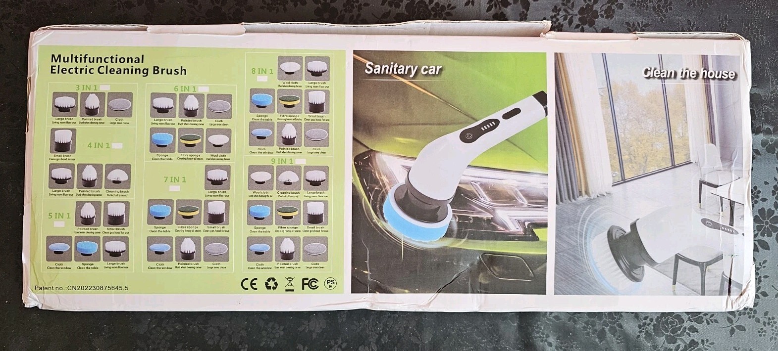 9-in-1 Electric Spin Scrubber Cordless Power Cleaning Brush Rechargeable used 1x