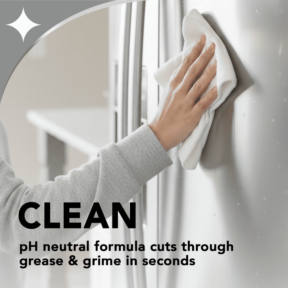 (6 pack) Steel Cleaner & Polish Spray for Kitchen and Home Appliances, 12 oz