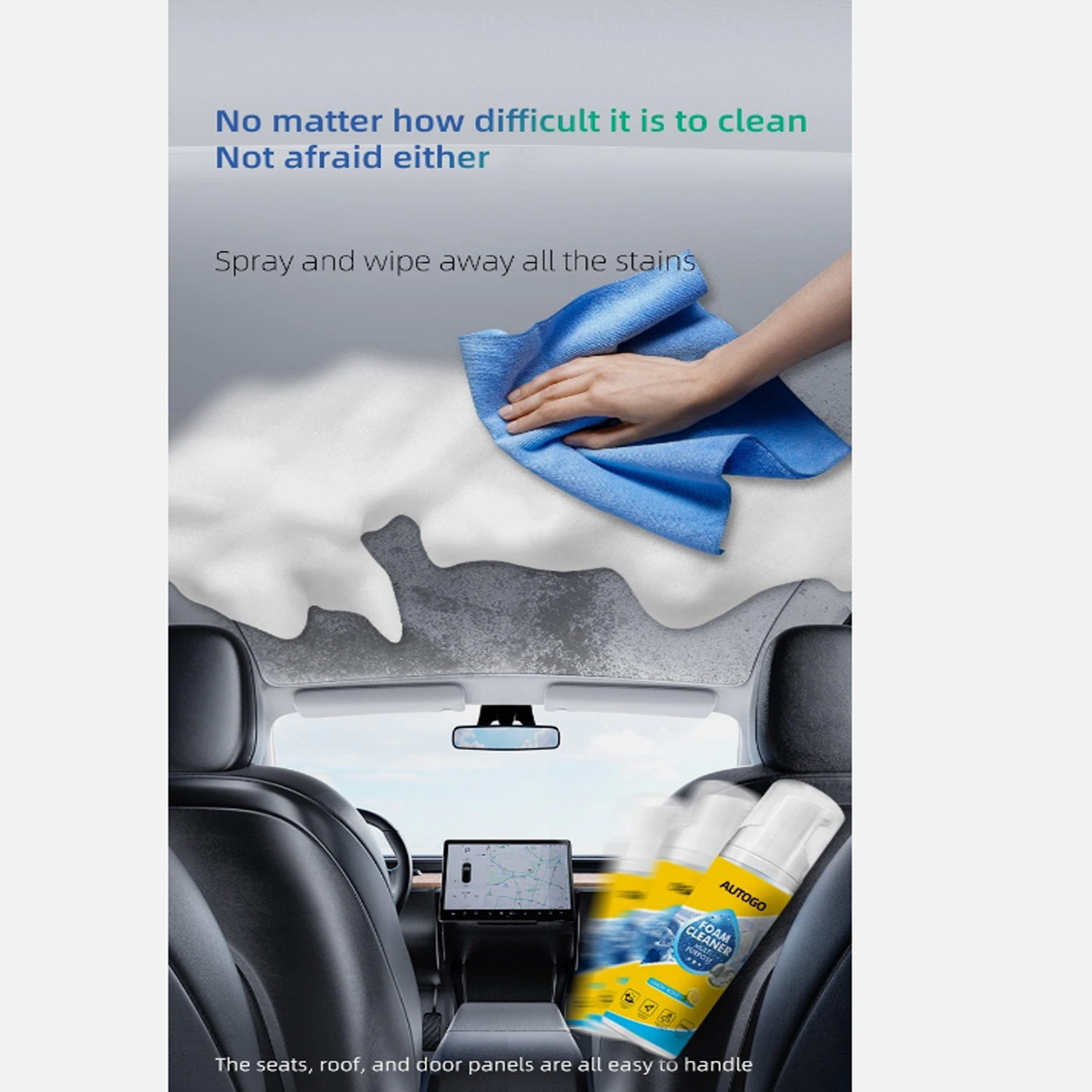 All-Purpose 4-in-1 Multi Enzyme Foam Cleaner Cut Grease & Tough Car Stains