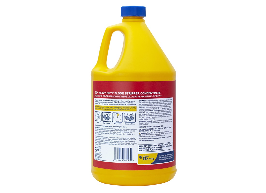 ZEP ZULFFS128 Floor Stripper, 1 gal, Liquid, Clear