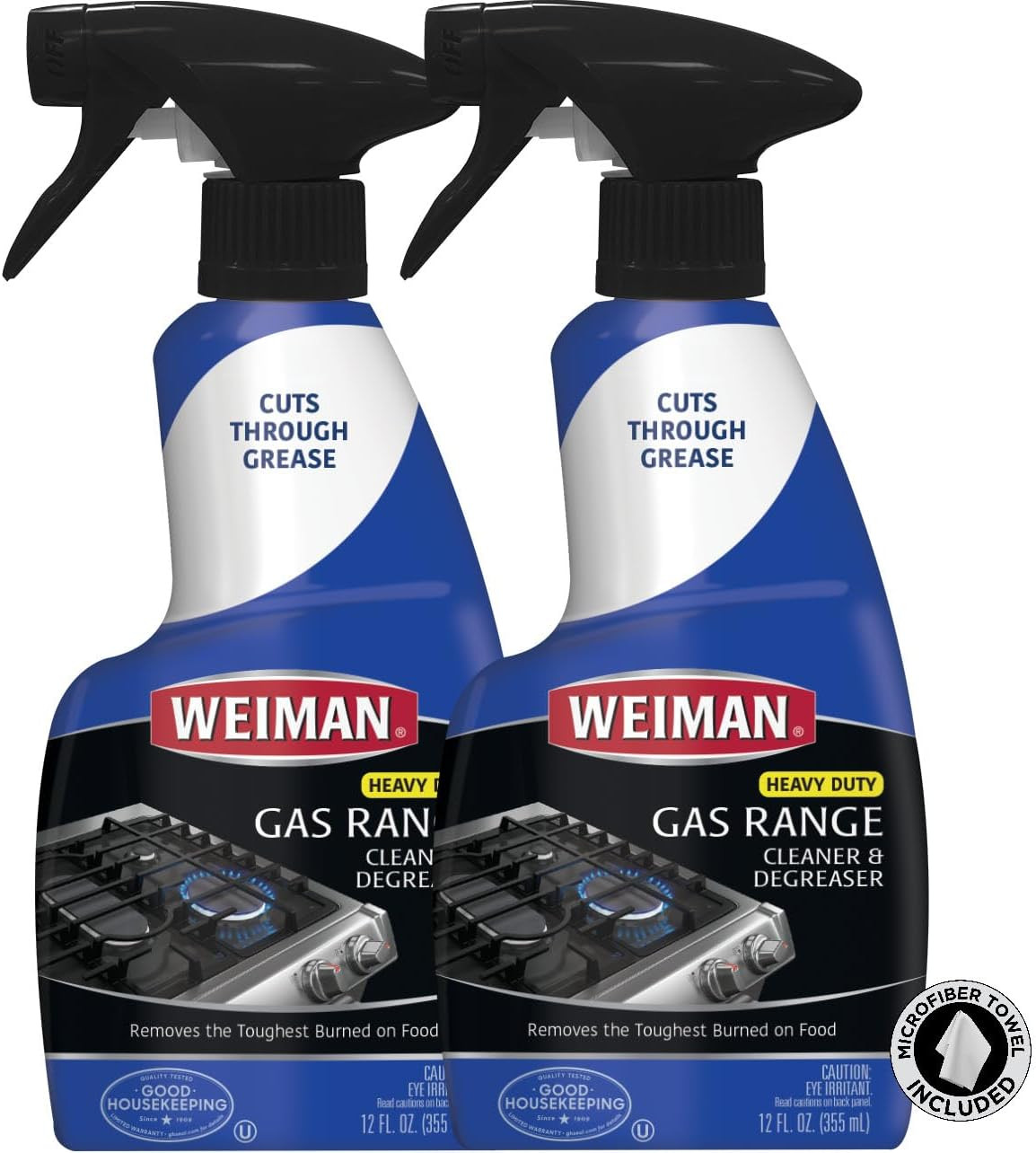 Heavy Duty Gas Range & Stove Top Cleaner and Degreaser – 2 Pack, 24 Ounces with