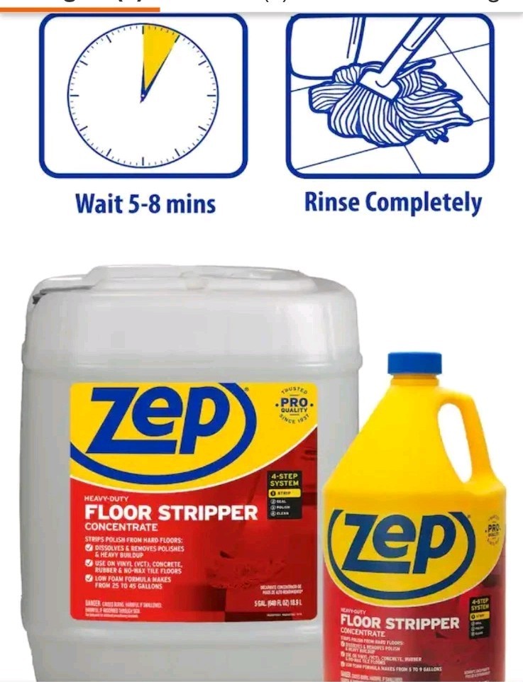 Zep Heavy-Duty Floor Stripper Ammonia Free Concentrate-5 gallon