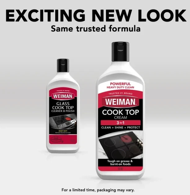 Weiman Glass Cooktop Heavy Duty Cleaner & Polish – Shines and Protects Glass/Cer