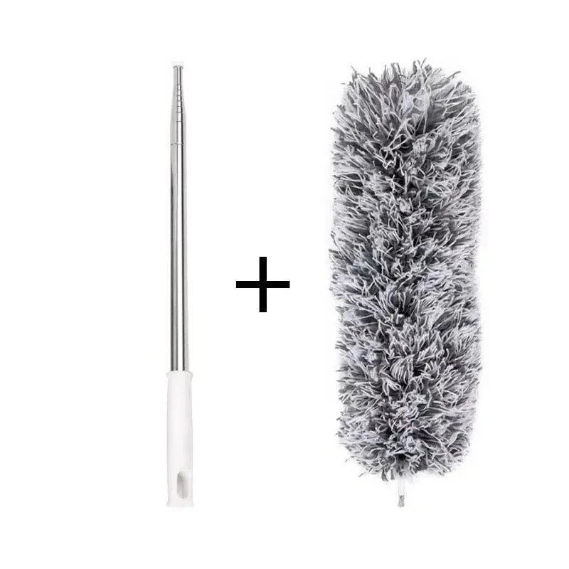 Retractable Duster Stainless Steel 2.8M Longhandle Dusting Chicken Dust Tools Ca
