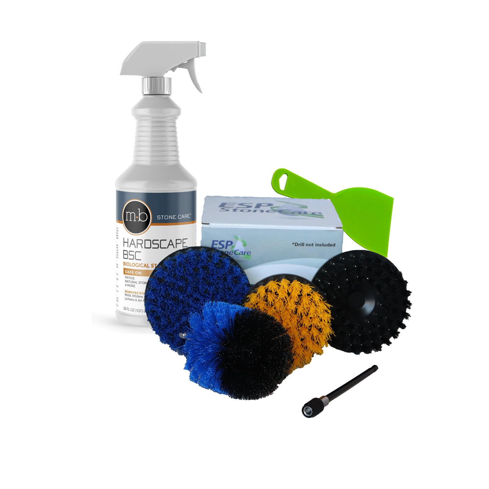 Biological Solution Headstone Cleaning Bundle – HardScape & Drill Brushes