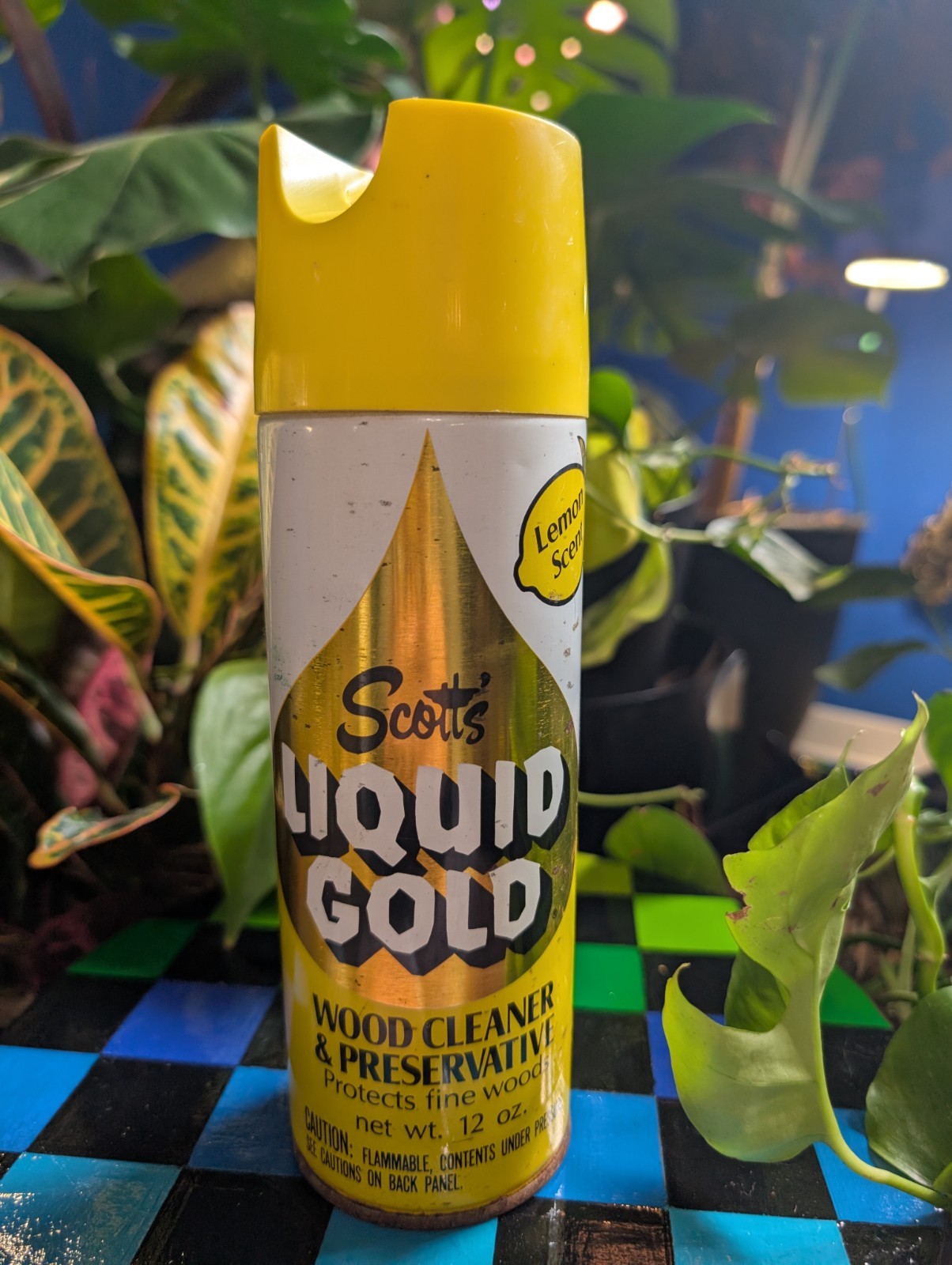Vintage Scott’s Liquid Gold 14 oz Lemon Scent Wood Cleaner Prop Full 1980s 90s
