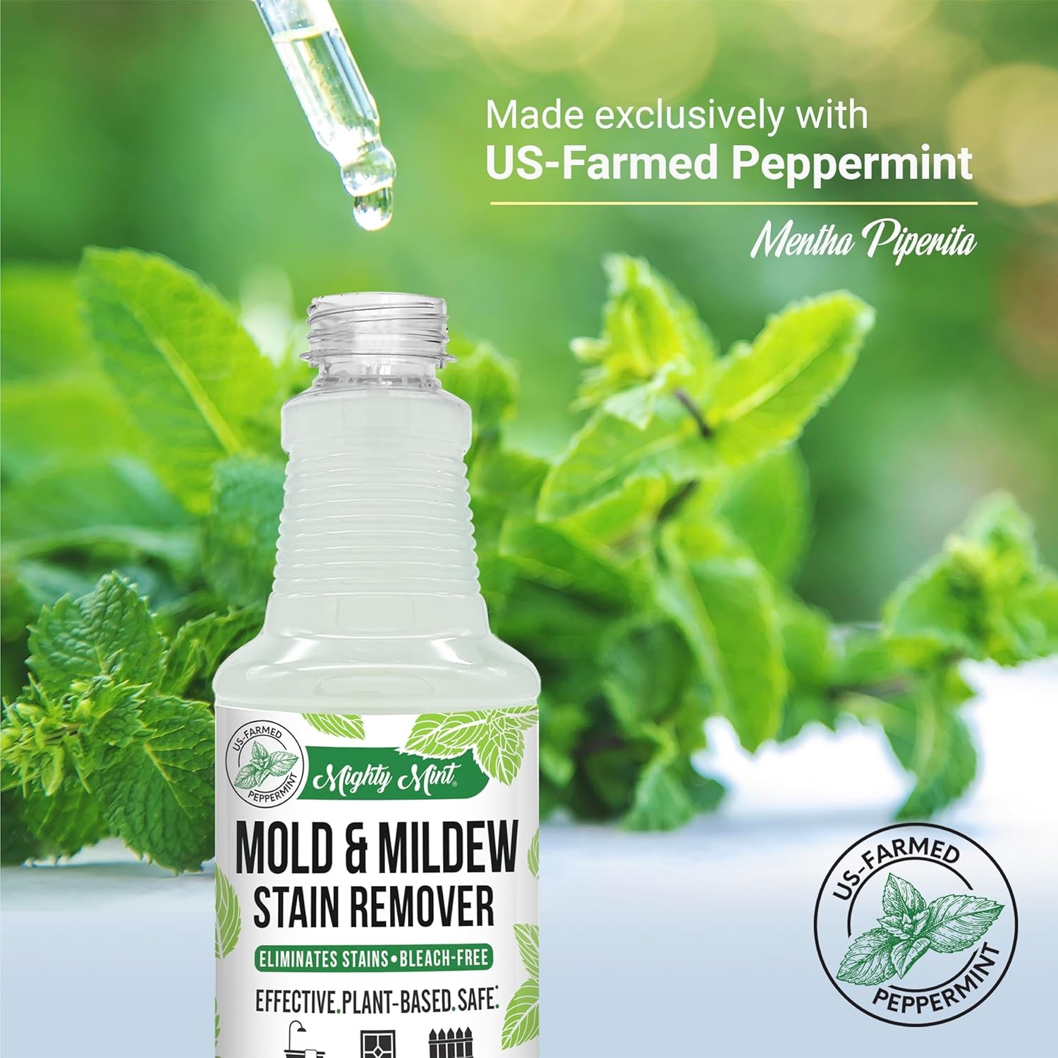 Mold & Mildew Stain Remover Spray Bathroom Kitchen Shower Cleaner Mighty Mint
