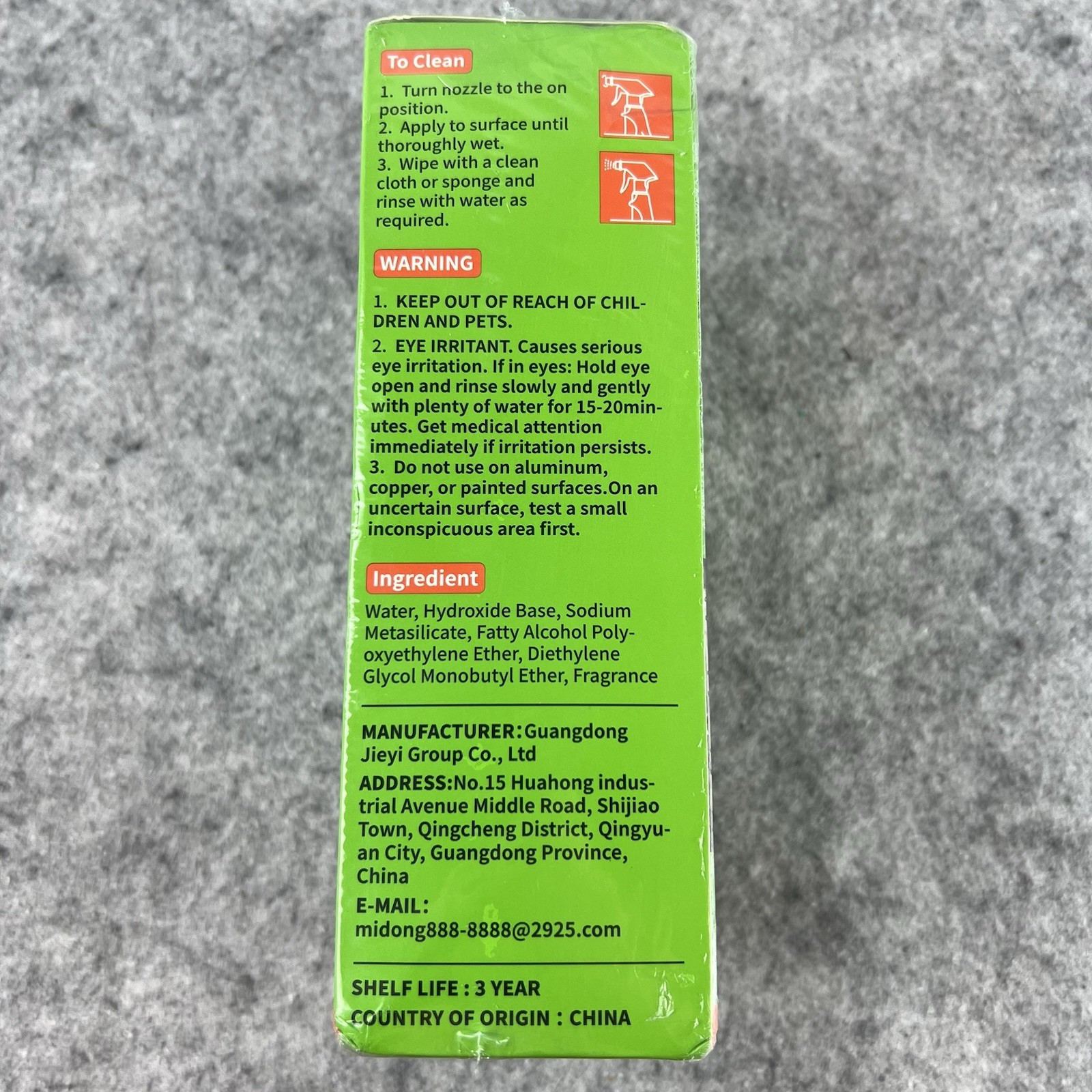 NUAN Heavy Duty Degreaser Kitchen Spray Peach Scent Oven Hood Cleaner 17.6oz NEW