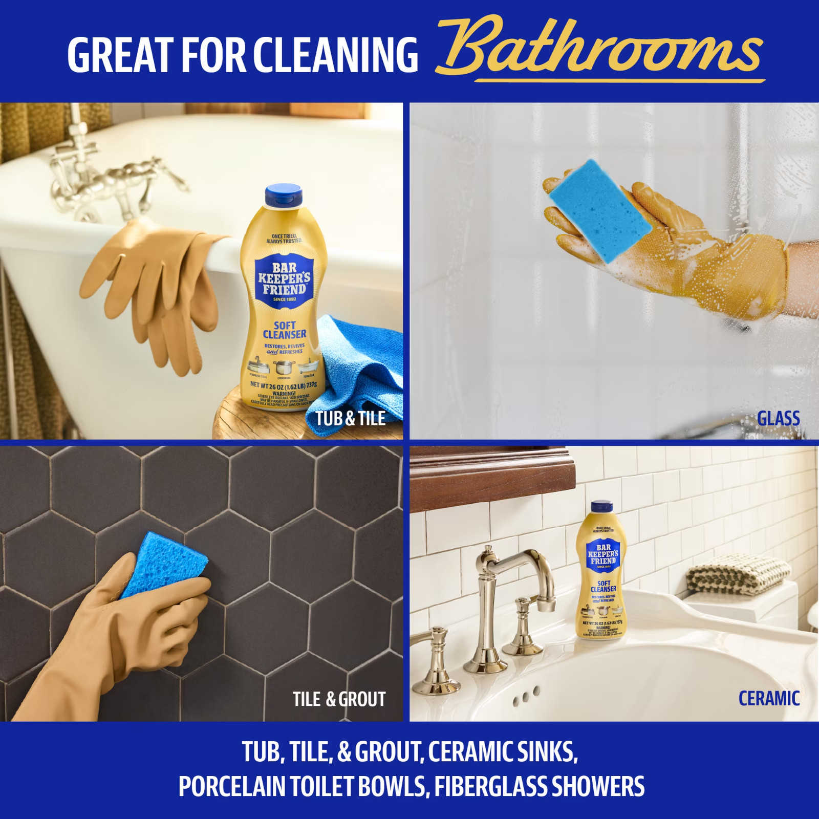 Bar Keepers Friend Soft Cleanser 26 oz Liquid Cleaner Rust Stain Remover