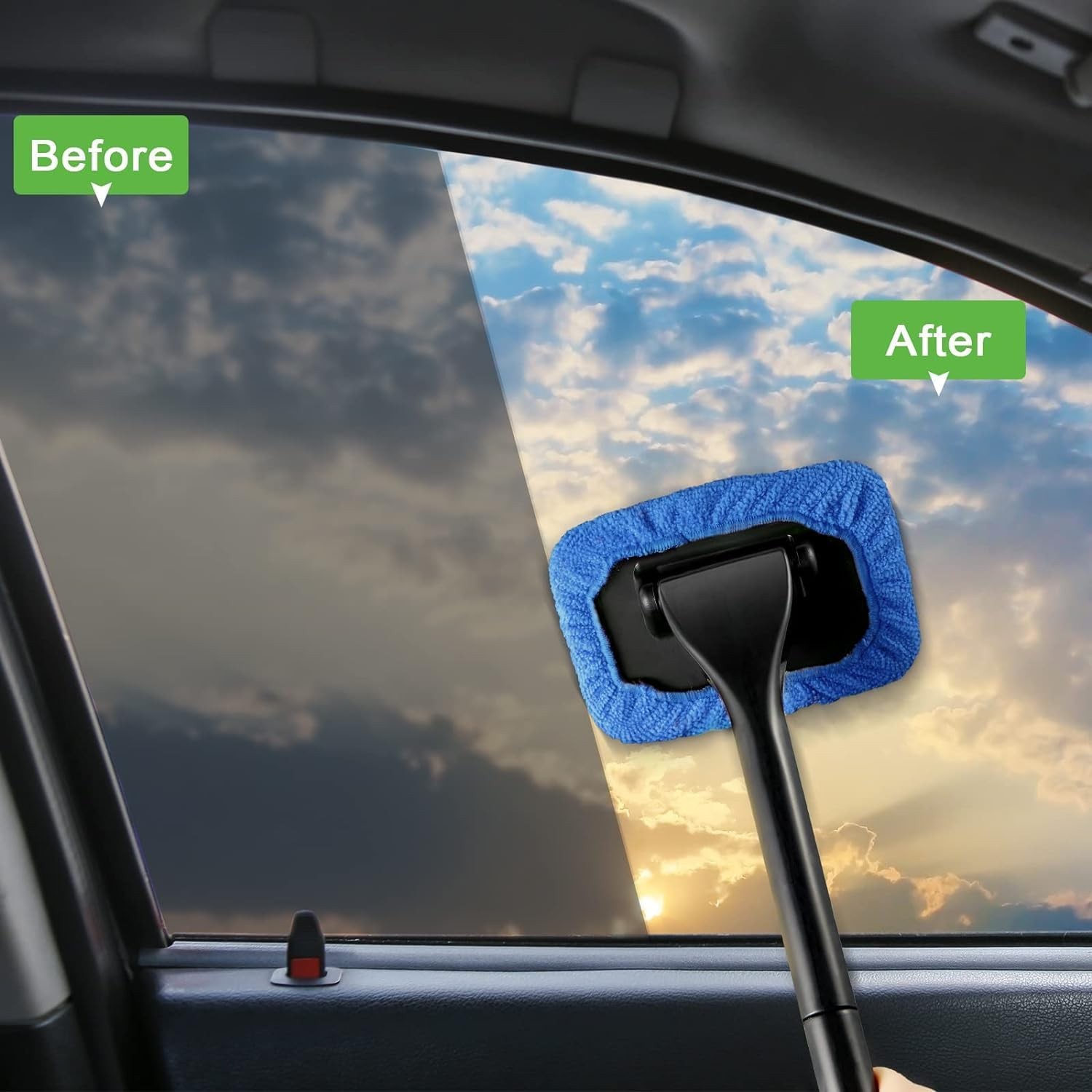 5/10x Windshield Cleaner Car Cleaning Tool Reusable Car Interior Cleaning Brush