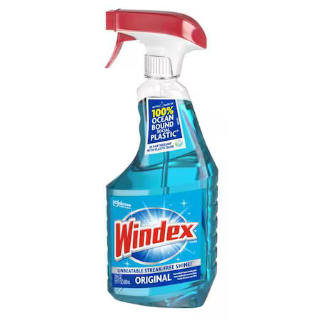 Windex 313042 Liquid Glass And Surface Cleaner, 23 Oz., Blue, Unscented,