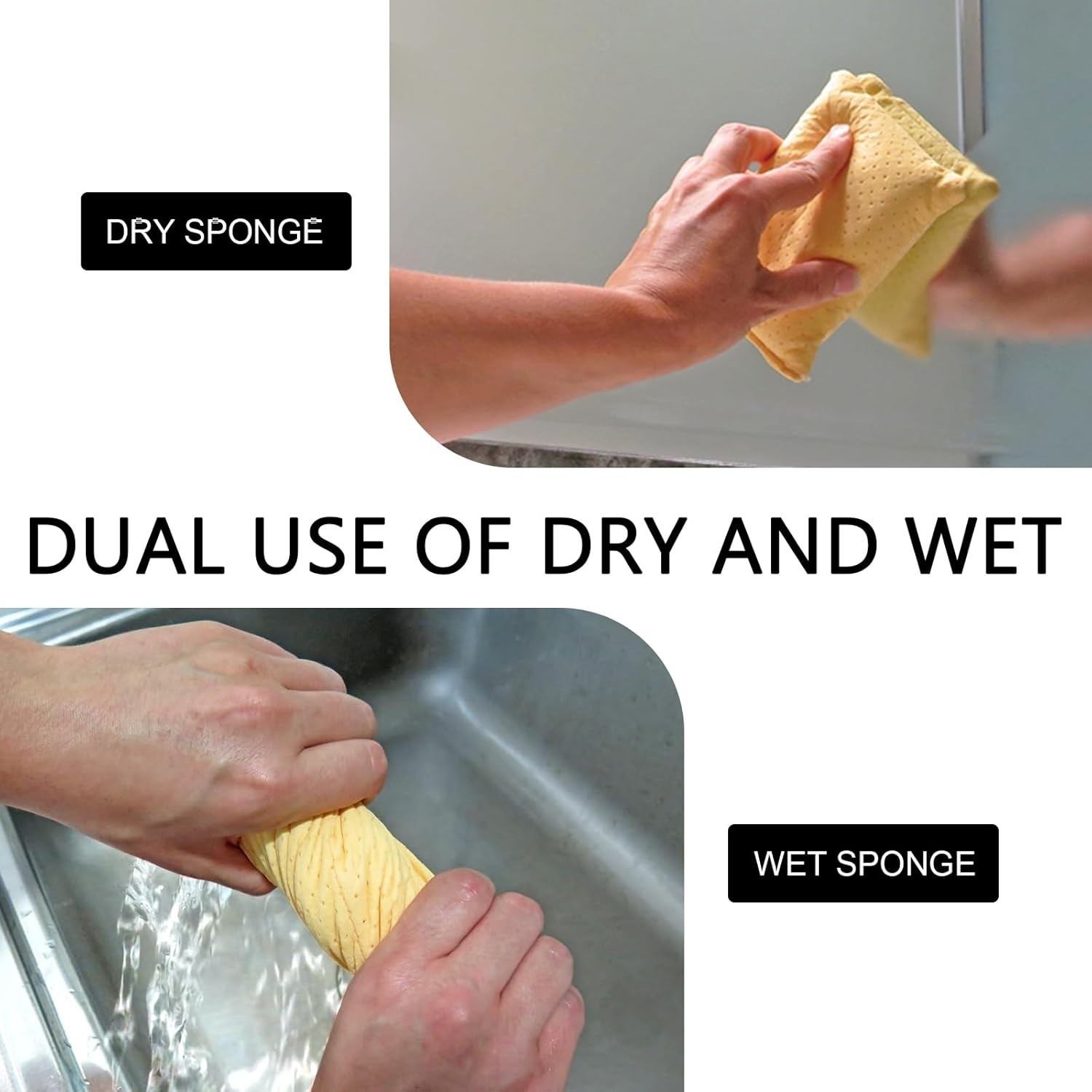Windshield Cleaning Sponge Block, Double-Sided Microporous Defogger for Car Wind
