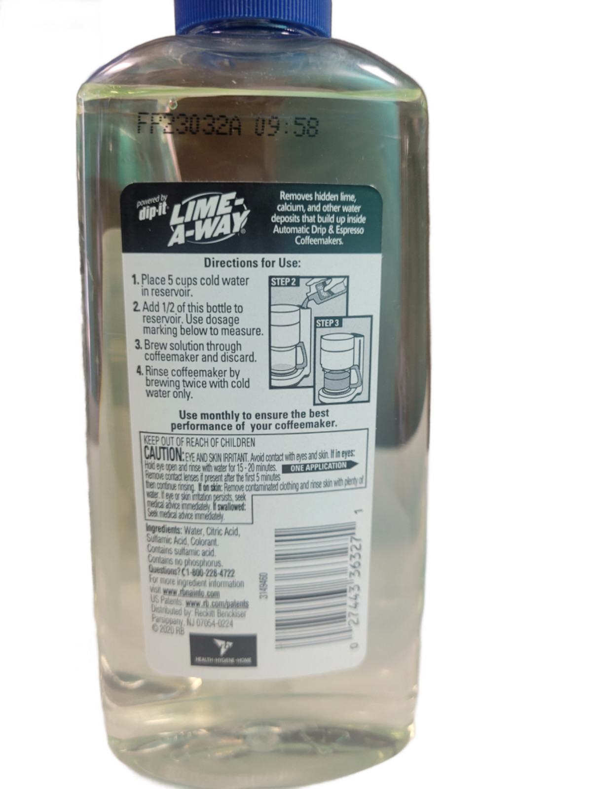 4x Dip-It Lime A Way Coffeemaker Descaler & Cleaner – 7oz Each – New