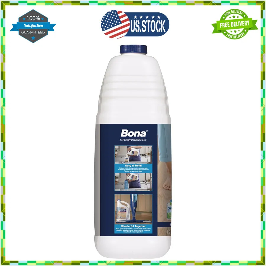 Bona Hardwood Floor Cleaner Refill 128 fl oz Unscented Residue Free Wood Solu…