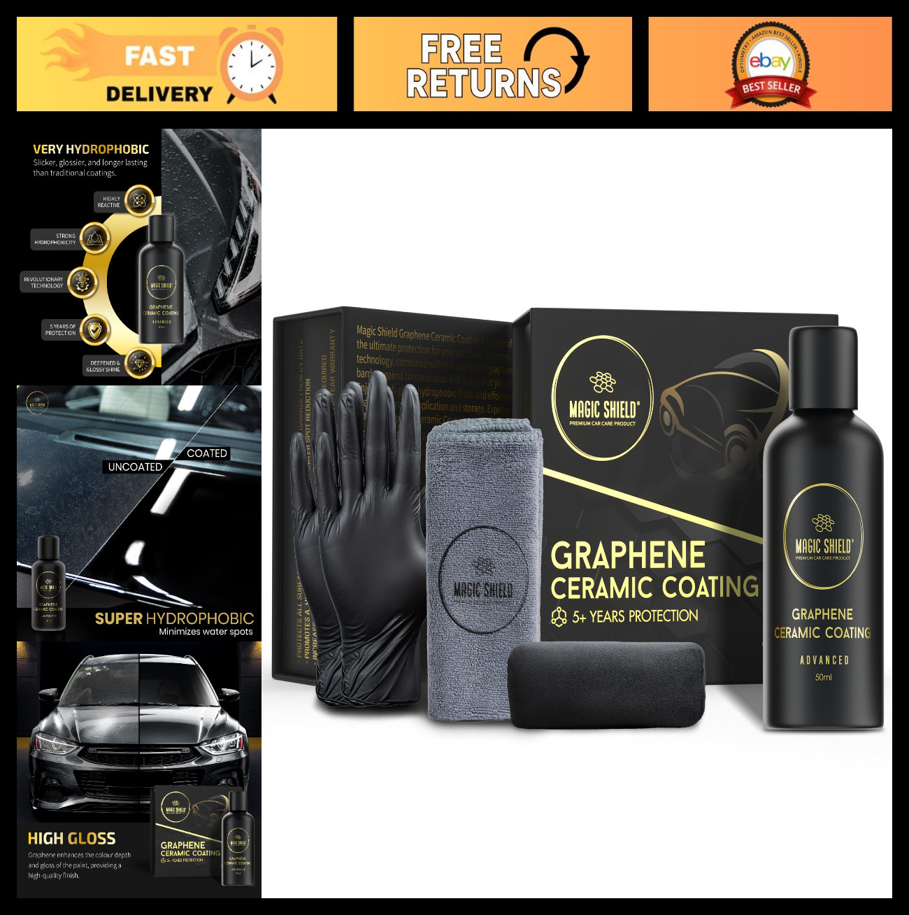 Graphene Coating for Cars – Self-Healing, 5+ Years Durability, SiO2 Ceramic Prot
