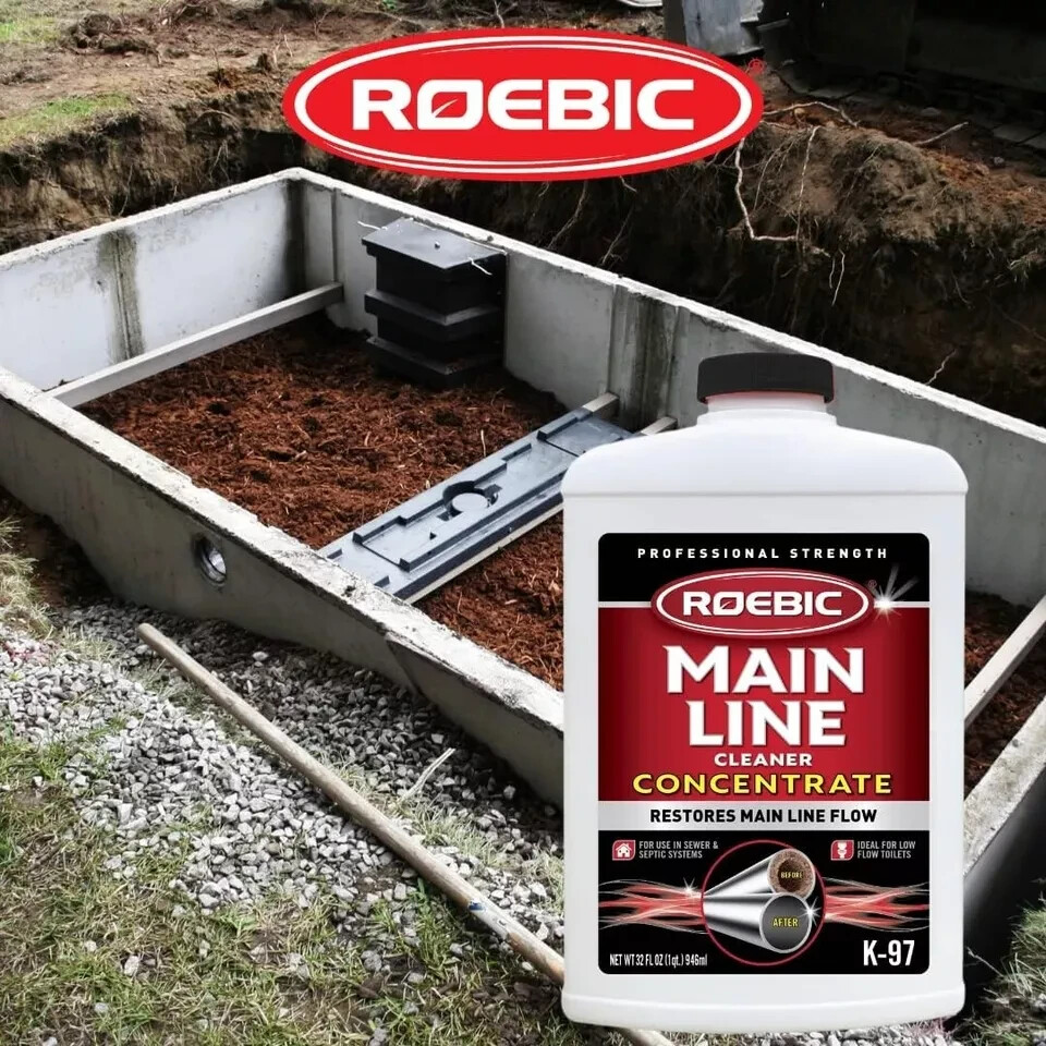 Main Line Cleaner – Exclusive Bacteria Digests Paper, Fats, and Grease in Sewer.