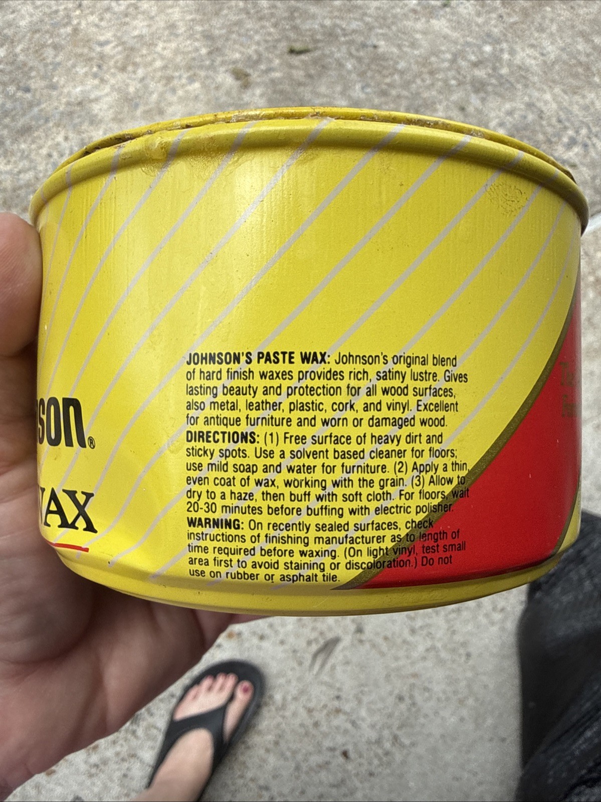 SC Johnson Wood Paste Wax 16 Oz PARTLY USED 1998 Original Formula