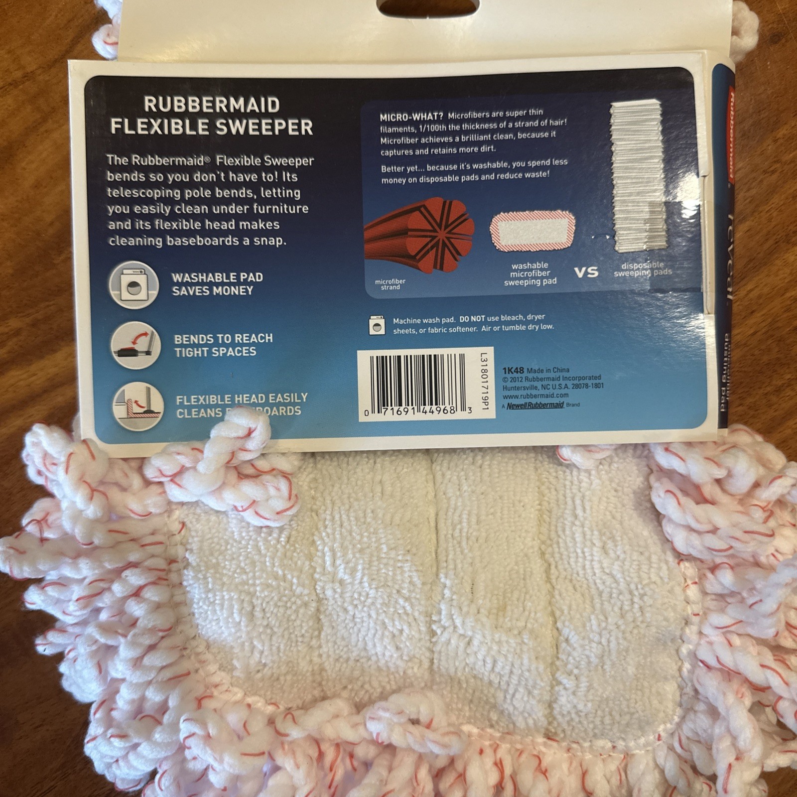 Rubbermaid Reveal Microfiber Dusting Pad 16.5″ 1M20 NEW for flexible sweeper