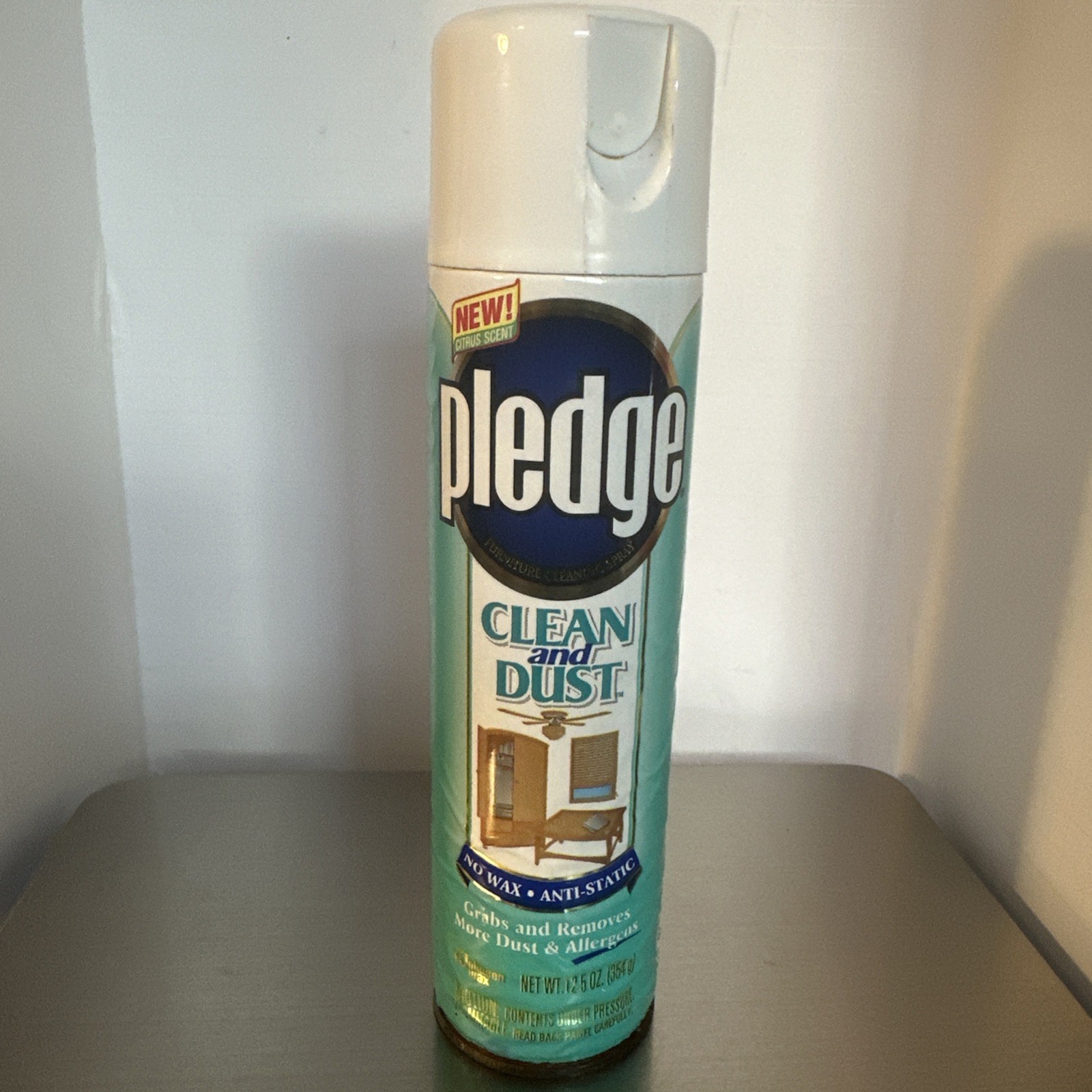 Pledge Clean & Dust Spray VINTAGE 1998 Discontinued Anti-Static No Wax Citrus