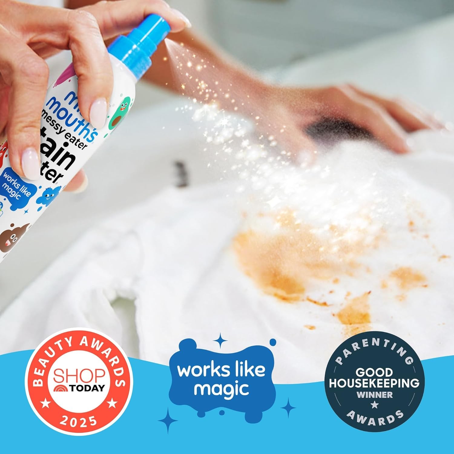 Baby Food Stain Remover Spray 4oz Newborn Clothing Stain Treater Remover for