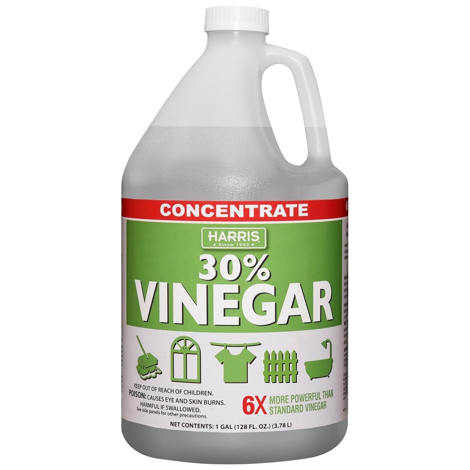 Extra Strength Concentrated Vinegar – Laundry Booster & Home Cleaner, 1 Gallon